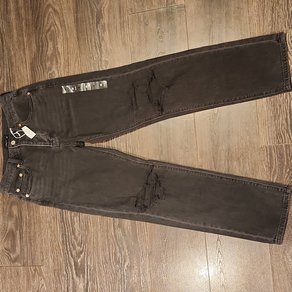 ❤️ NWT! LUCKY BRAND 90'S LOOSE HIGH RISE STRAIGHT LEG DISTRESSED JEANS, 0 (25) - Picture 5 of 13